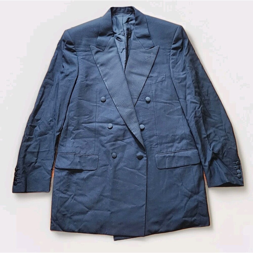 Vintage Sulka Made in Italy 100% Wool Double-Breasted Blazer – Size 54 / L